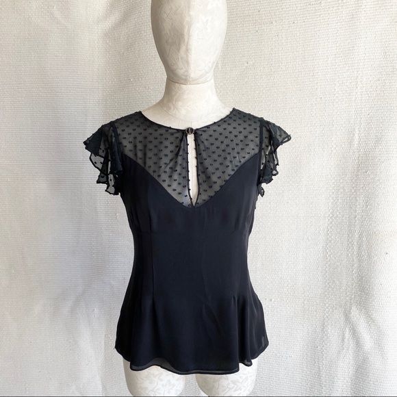 Anthro VTG 90s Witchy Woman Silk Faux Bustier Top - Picture 8 of 8